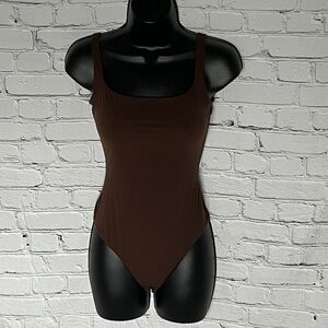 Quince Chocolate Sleeveless Bodysuit